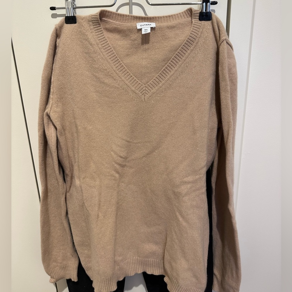 Cuyana Recycled Cashmere Soft Wrap Sweater,